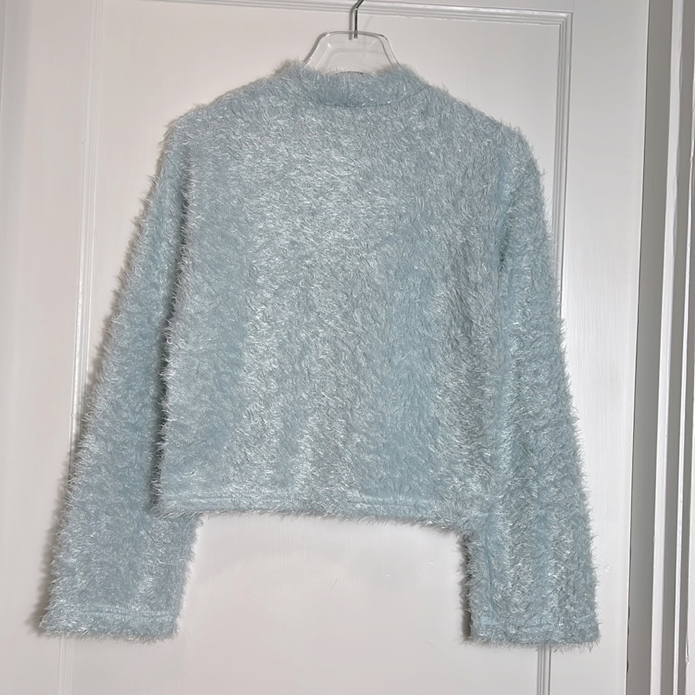 NWT ASOS PIECES Fluffy Baby Blue Sweater XS